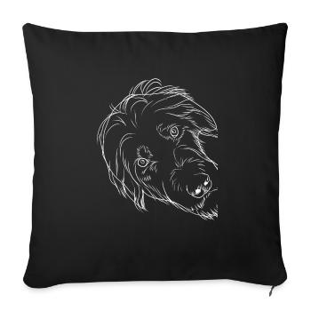 Funny Dog Scottish Deerhound - Sofa pillowcase 17,3'' x 17,3'' (45 x 45 cm) - black - Front