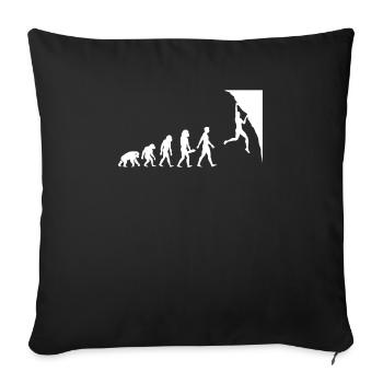 Kletterer Evolution Outfit zum klettern - Sofakissenbezug 45 x 45 cm - Schwarz - Vorne