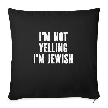 Je ne crie pas que je suis juif - Housse de coussin décorative 45 x 45 cm - noir - Devant