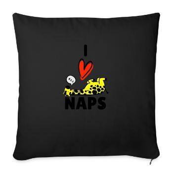sleep sleeping pajamas gift sleep shirt - Sofa pillowcase 17,3'' x 17,3'' (45 x 45 cm) - black - Front