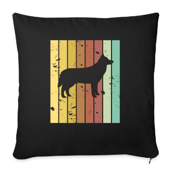 Malinois - Housse de coussin décorative 45 x 45 cm - noir - Devant