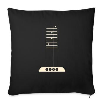 Bass Guitar Fret Musician Bass Guitar Lover Gift - Sofa pillowcase 17,3'' x 17,3'' (45 x 45 cm) - black - Front