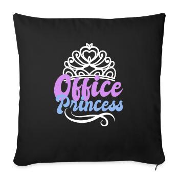 Office worker secretary gift office - Sofa pillowcase 17,3'' x 17,3'' (45 x 45 cm) - black - Front