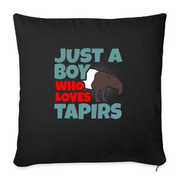 tapir - Housse de coussin décorative 45 x 45 cm - noir - Devant