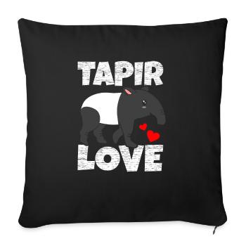 Tapir - Housse de coussin décorative 45 x 45 cm - noir - Devant