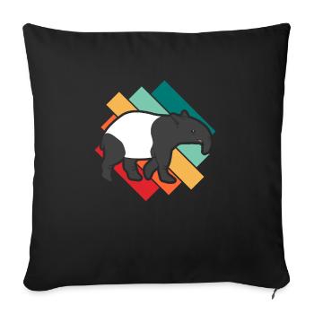 Tapir - Housse de coussin décorative 45 x 45 cm - noir - Devant