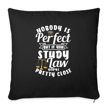 Droit droit droit - Housse de coussin décorative 45 x 45 cm - noir - Devant