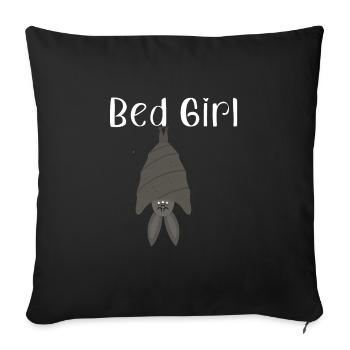 Bedgirl bat nightgown pajamas pajamas - Sofa pillowcase 17,3'' x 17,3'' (45 x 45 cm) - black - Front