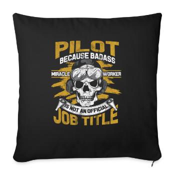 Pilot - Sofakissenbezug 45 x 45 cm - Schwarz - Vorne