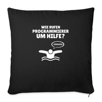 Programmierer Computer Informatiker Zocker - Sofakissenbezug 45 x 45 cm - Schwarz - Vorne