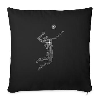 CPU Chipset Board Volleyball Player - Sofa pillowcase 17,3'' x 17,3'' (45 x 45 cm) - black - Front