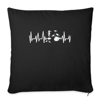 aquarium - Sofa pillowcase 17,3'' x 17,3'' (45 x 45 cm) - black - Front
