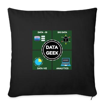 Talk Data To me Data Science and Datascientist - Sofa pillowcase 17,3'' x 17,3'' (45 x 45 cm) - black - Front
