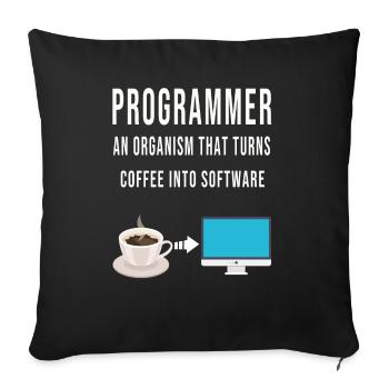 Programmierer Code Computer Softwareentwickler - Sofakissenbezug 45 x 45 cm - Schwarz - Vorne
