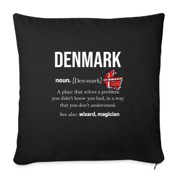 Dänemark Kopenhagen Skandinavien Danish Europa - Sofakissenbezug 45 x 45 cm - Schwarz - Vorne