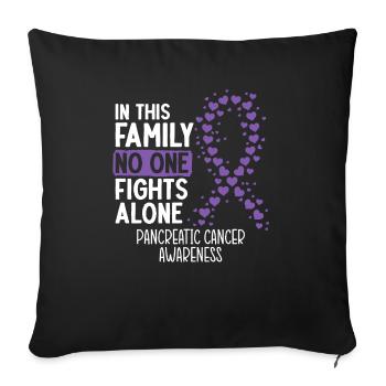 Cancer pancreatic cancer - Sofa pillowcase 17,3'' x 17,3'' (45 x 45 cm) - black - Front