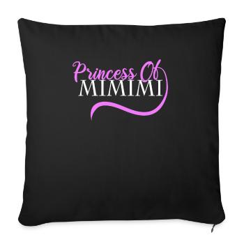 Princess of MIMIMI Women's Girl Gift Idea - Sofa pillowcase 17,3'' x 17,3'' (45 x 45 cm) - black - Front