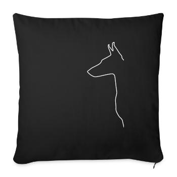 Doberman Pinscher Doberman Gift - Sofa pillowcase 17,3'' x 17,3'' (45 x 45 cm) - black - Front