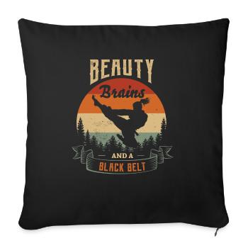 Conception de karaté pour un combattant de karaté - Housse de coussin décorative 45 x 45 cm - noir - Devant