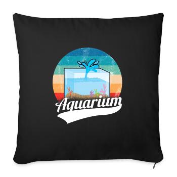 Aquarium - Sofa pillowcase 17,3'' x 17,3'' (45 x 45 cm) - black - Front