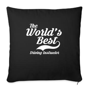 Le meilleur cadeau d'instructeur de conduite au monde - Housse de coussin décorative 45 x 45 cm - noir - Devant