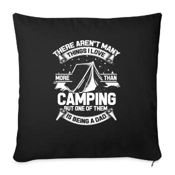 Camper Camping Father - Sofa pillowcase 17,3'' x 17,3'' (45 x 45 cm) - black - Front