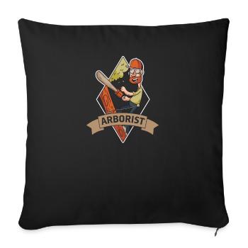 Baumkletterer Baumpfleger Arborist Baumpflege - Sofakissenbezug 45 x 45 cm - Schwarz - Vorne