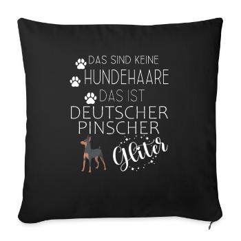 Deutscher Pinscher Hunde Pinschers Hund - Sofakissenbezug 45 x 45 cm - Schwarz - Vorne