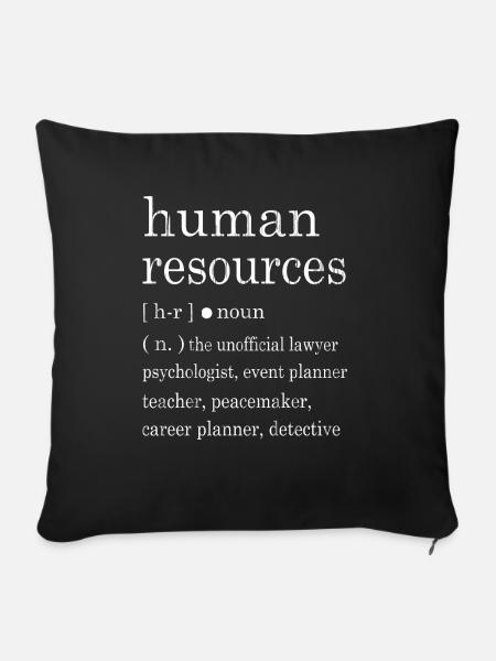 Human Resources Arbeiten Abteilung Personal - Sofakissenbezug 45 x 45 cm - Schwarz