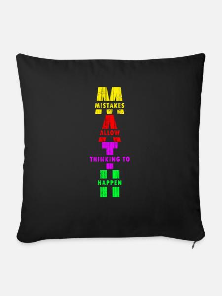Mathematiklehrer Rechnen Mathe Mathelehrer - Sofakissenbezug 45 x 45 cm - Schwarz