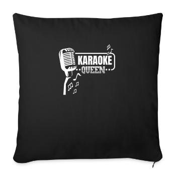Karaoké - Housse de coussin décorative 45 x 45 cm - noir - Devant