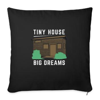 Tiny House Design pour un petit fan de maisonnette - Housse de coussin décorative 45 x 45 cm - noir - Devant
