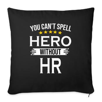 Human Resources HR Manager Working Job - Sofa pillowcase 17,3'' x 17,3'' (45 x 45 cm) - black - Front