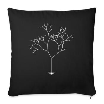 Tree abstract minimalism - Sofa pillowcase 17,3'' x 17,3'' (45 x 45 cm) - black - Front