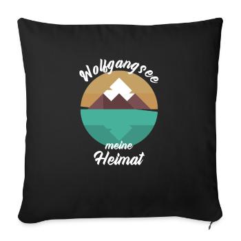 Wolfgangsee Österreich See Alpen Tirol Geschenk - Sofakissenbezug 45 x 45 cm - Schwarz - Vorne