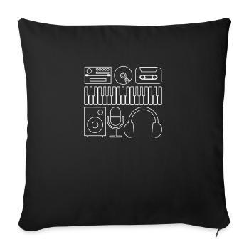 Tontechniker Mischpult Geschenk T-Shirt - Sofakissenbezug 45 x 45 cm - Schwarz - Vorne