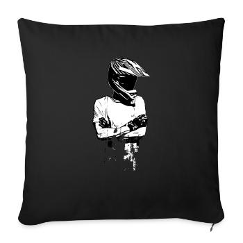 Motocross Design Enduro / Gift Idea / MX - Sofa pillowcase 17,3'' x 17,3'' (45 x 45 cm) - black - Front
