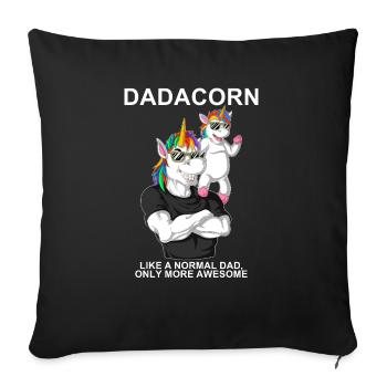 Dadacorn - Sofa pillowcase 17,3'' x 17,3'' (45 x 45 cm) - black - Front