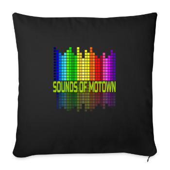 sounds, sounds of Motown, music, Detroit, great - Sofa pillowcase 17,3'' x 17,3'' (45 x 45 cm) - black - Front