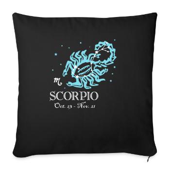 Scorpion de la Constellation scorpion - Housse de coussin décorative 45 x 45 cm - noir - Devant
