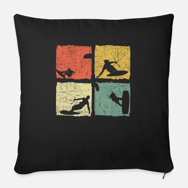 Kitesurfer Kite Ich Kann Nicht Ich Bin Kitesurfen - Sofakissenbezug 45 x 45 cm - Schwarz