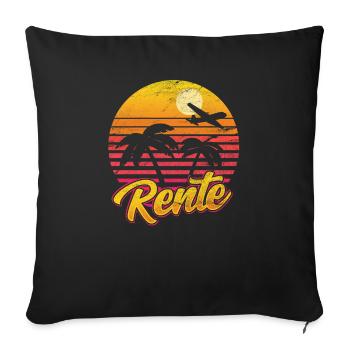 Rentner - Sofakissenbezug 45 x 45 cm - Schwarz - Vorne
