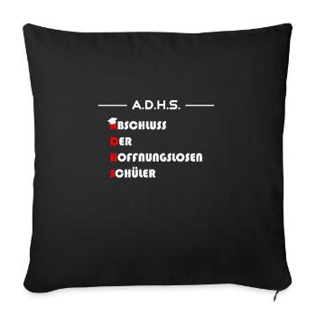 Abschluss der Hoffnungslosen Schüler - Sofakissenbezug 45 x 45 cm - Schwarz - Vorne