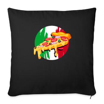 Italy - Sofa pillowcase 17,3'' x 17,3'' (45 x 45 cm) - black - Front