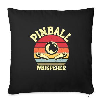 Flipper Retro Gamer Zocker - Housse de coussin décorative 45 x 45 cm - noir - Devant