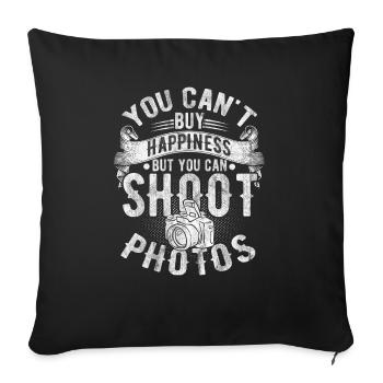 Fotograf Kamera fotokamera Objektiv Foto Geschenk - Sofakissenbezug 45 x 45 cm - Schwarz - Vorne