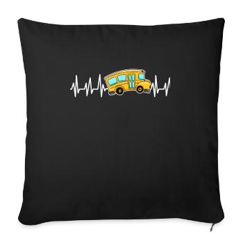 Bus - Housse de coussin décorative 45 x 45 cm - noir - Devant