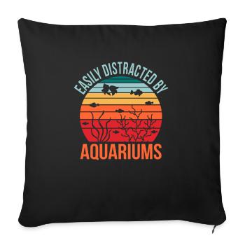 Aquarium - Sofakissenbezug 45 x 45 cm - Schwarz - Vorne