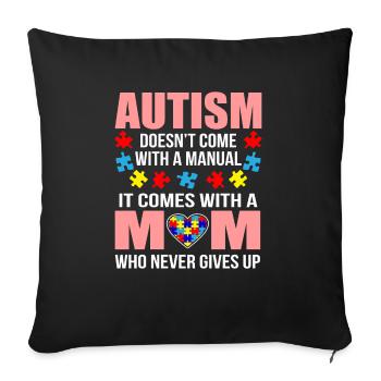 Autism - Sofa pillowcase 17,3'' x 17,3'' (45 x 45 cm) - black - Front