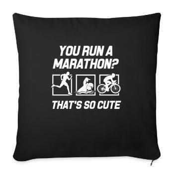 Triathlon - Housse de coussin décorative 45 x 45 cm - noir - Devant